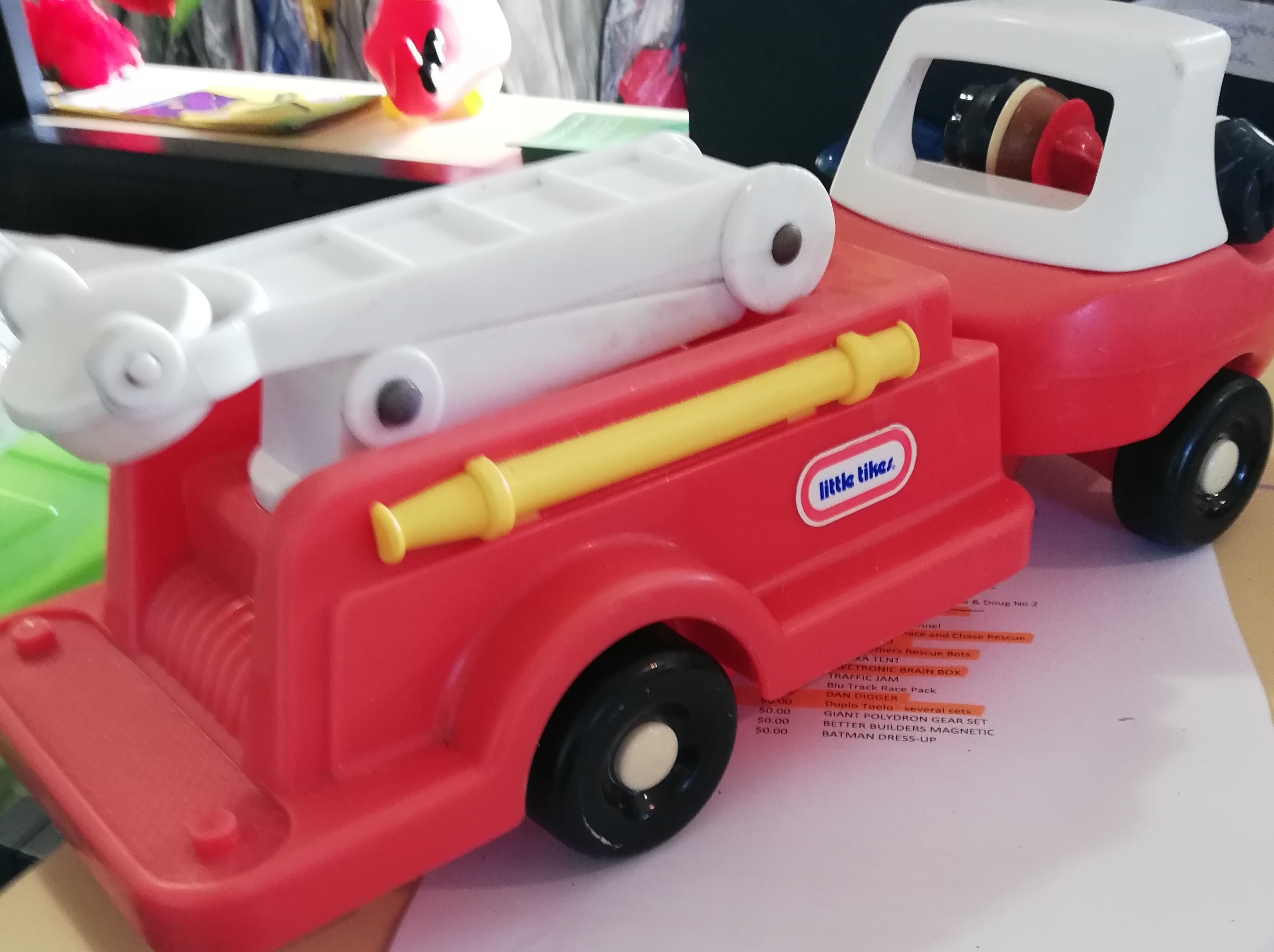 Little tikes fire store truck toy story